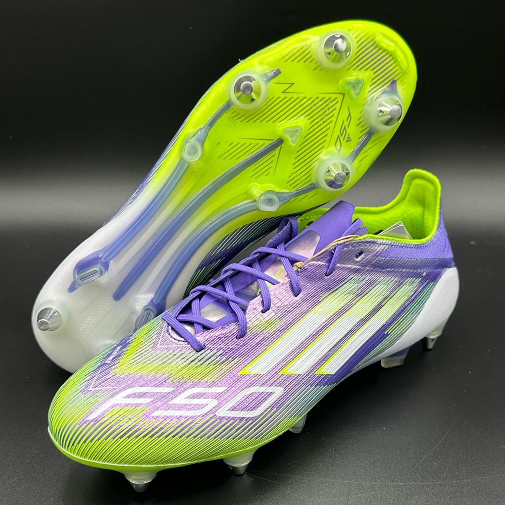adidas F50 Elite SG Soccer Cleats Purple JH7633 Men’s 6.5 / Women’s 7.5